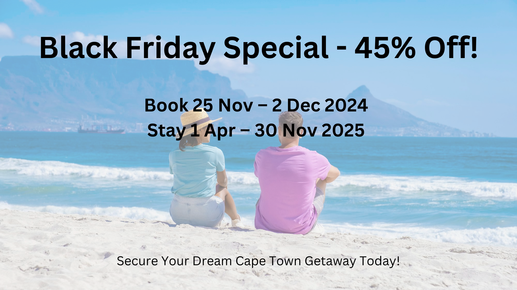 Shore2Please Black Friday Special Shore2Please Black Friday Special Cape Town beach accommodation